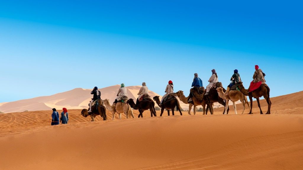 Paseo en camello en el desierto de Merzouga